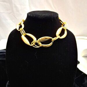 Vintage-style Open Edit Gold-toned Links Statement Necklace NWT